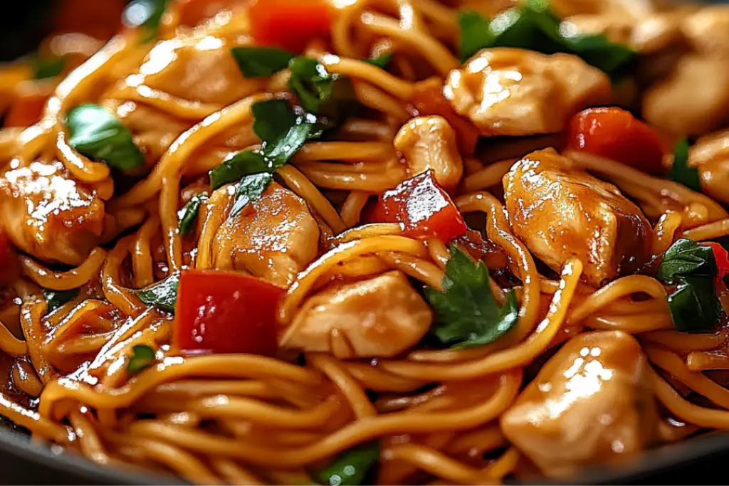 Chicken Spaghetti Lo Mein