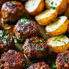 Sheet Pan Mini Meatloaf and Roasted Potatoes-image