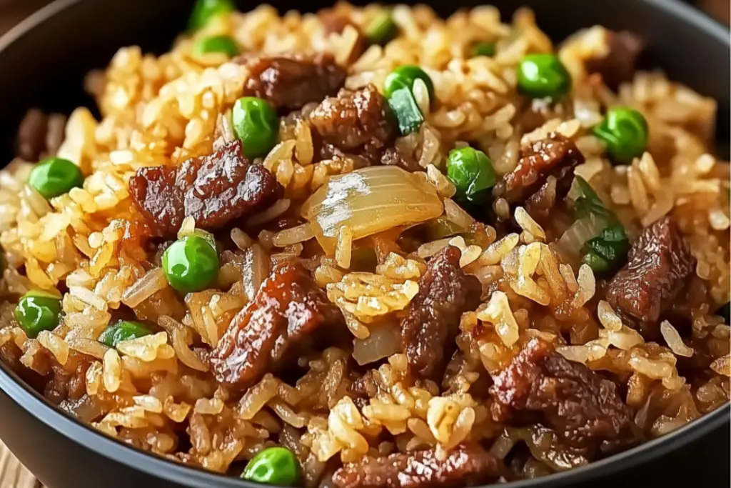 Onion Beef Fried Rice Recipe