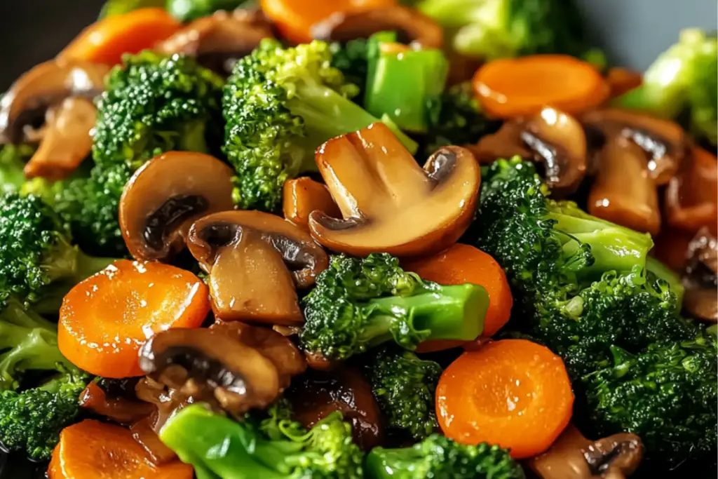 Broccoli, Carrot, and Mushroom Stir-Fry