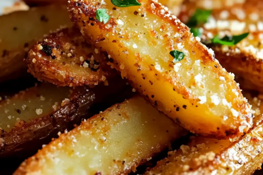 Baked Garlic Parmesan Potato Wedges Recipe