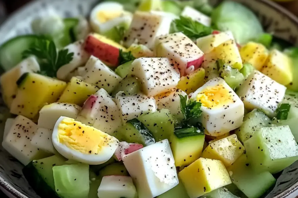 Crisp & Creamy Cucumber Apple Egg Salad