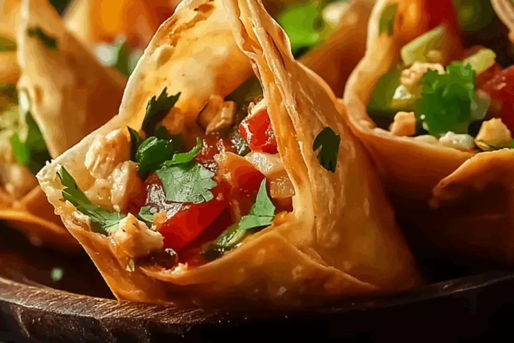 Crispy Chicken Wonton Tacos: Flavorful Crunch in Every Bite