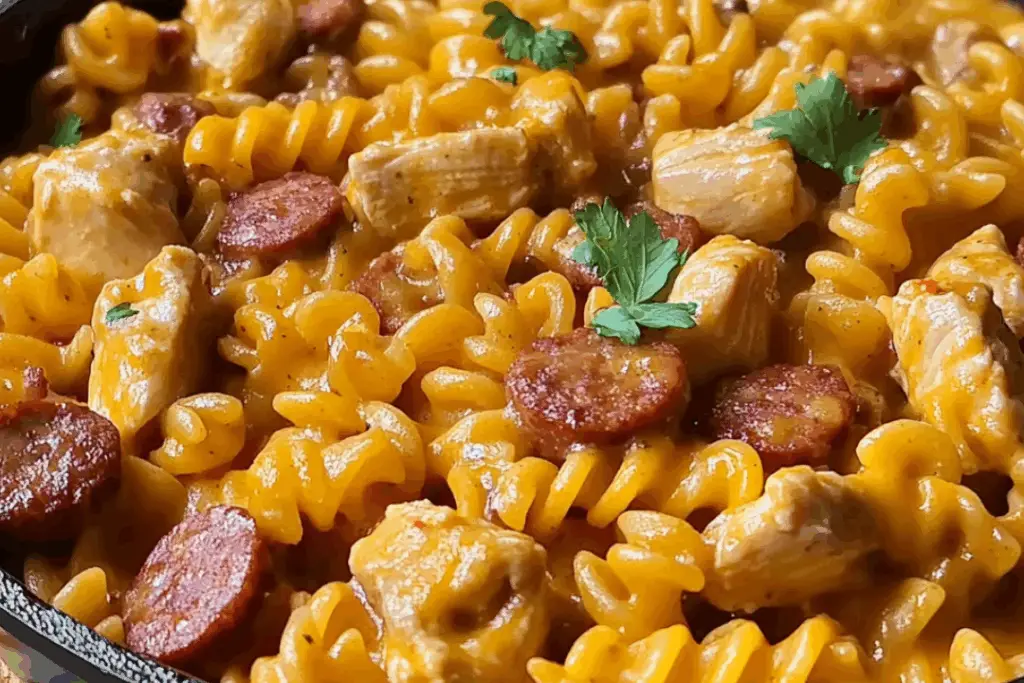One-Pot Smoky Cheddar Ranch Chicken And Sausage Pasta: A Flavor Explosion in Every Bite