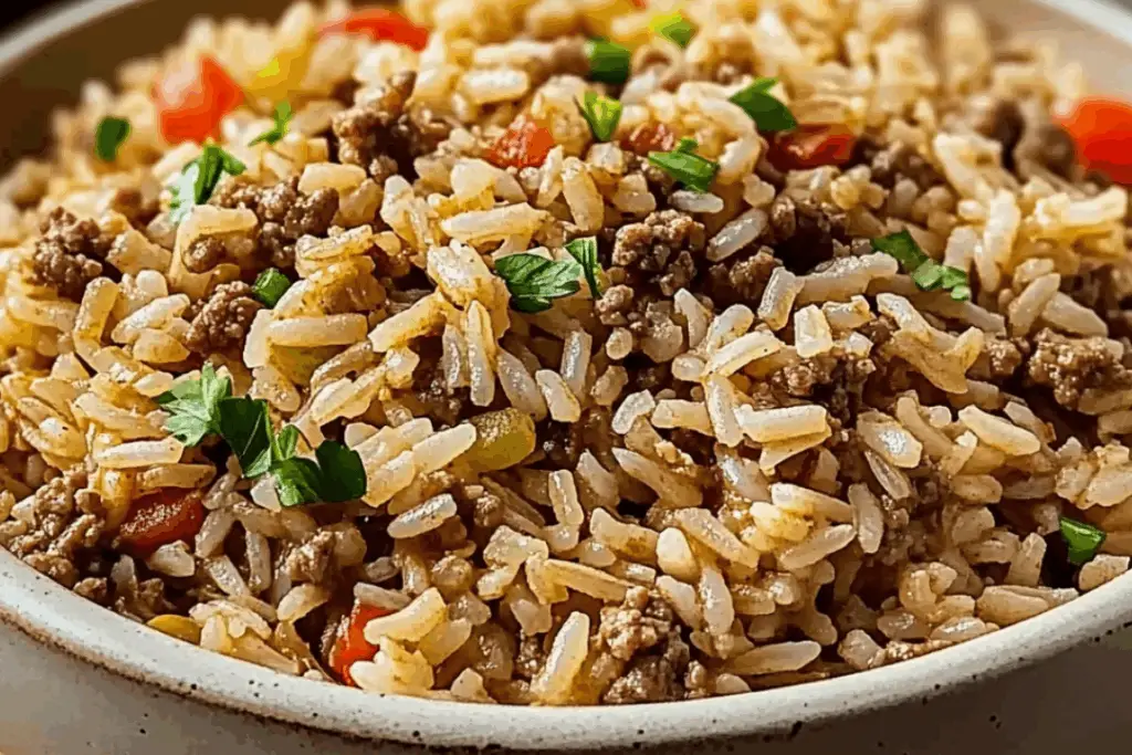 Dirty Rice with Ground Beef: A Flavor-Packed Southern Comfort