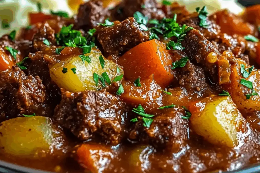 Slow Cooker Beef and Chorizo Casserole
