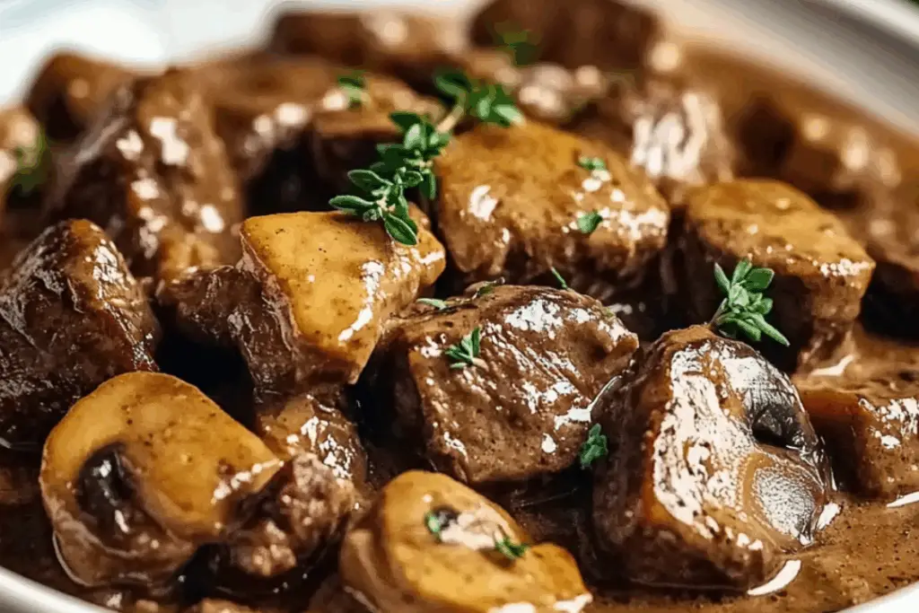 Creamy Crockpot Beef Tips & Mushrooms: A Cozy, Comforting Classic