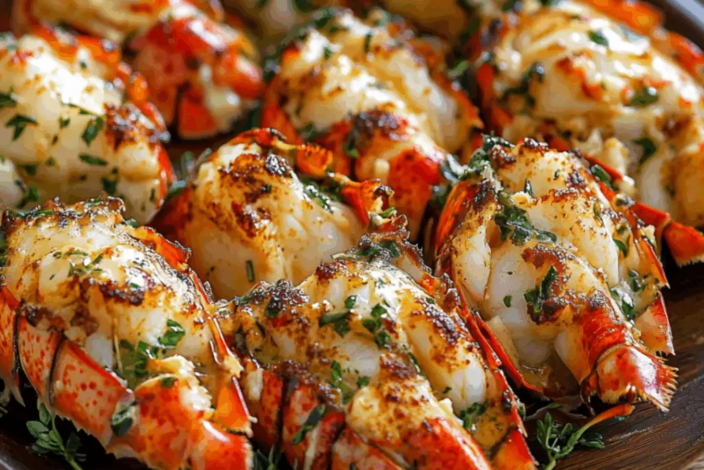Garlic Butter Baked Lobster Tails