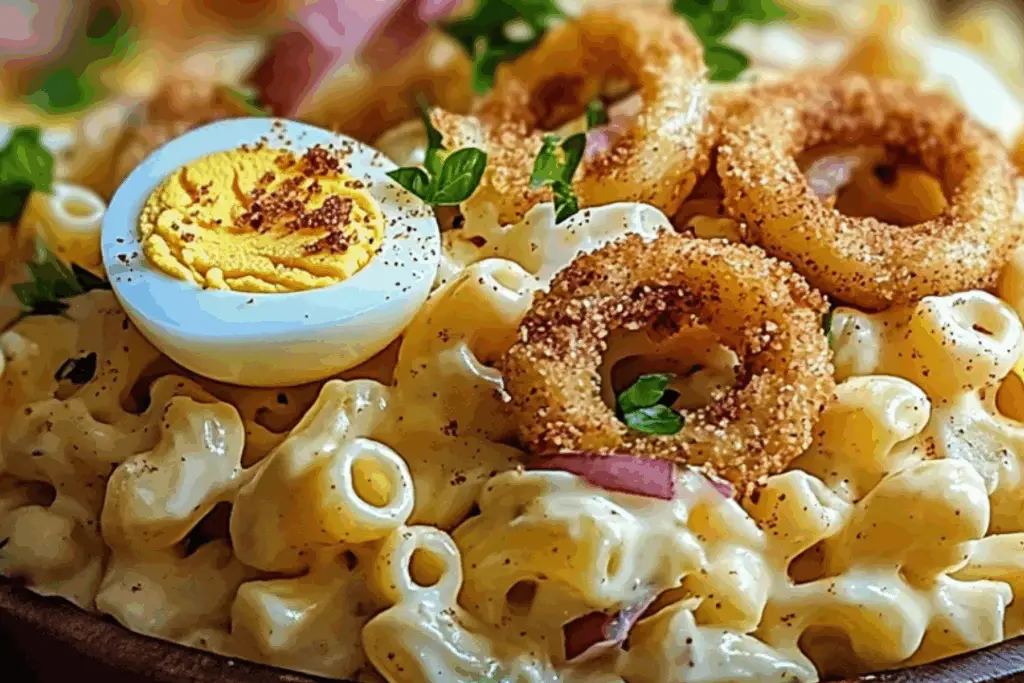 Tangy Twist Deviled Egg Macaroni Salad
