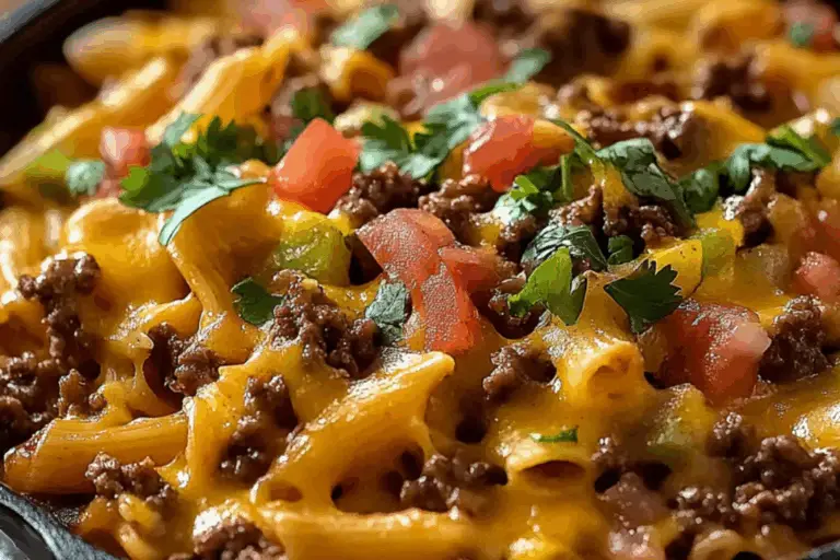 Cheesy Beef Taco Pasta: A Flavor Explosion in Every Bite