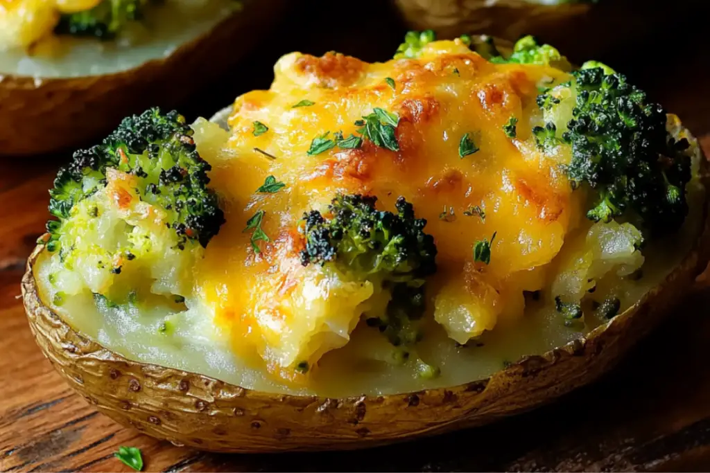 Melty Magic Broccoli-Stuffed Twice-Baked Potatoes
