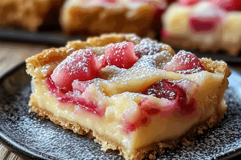 Sweet and Tangy Rhubarb Custard Bars: A Delightful Dessert That Hits All the Right Notes