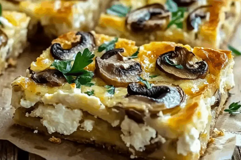 Feta & Mushroom Brunch Squares: The Perfect Mix of Savory and Comfort