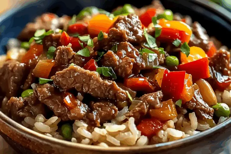 Beef and Pepper Rice Bowl – A Flavor-Packed Comfort Meal