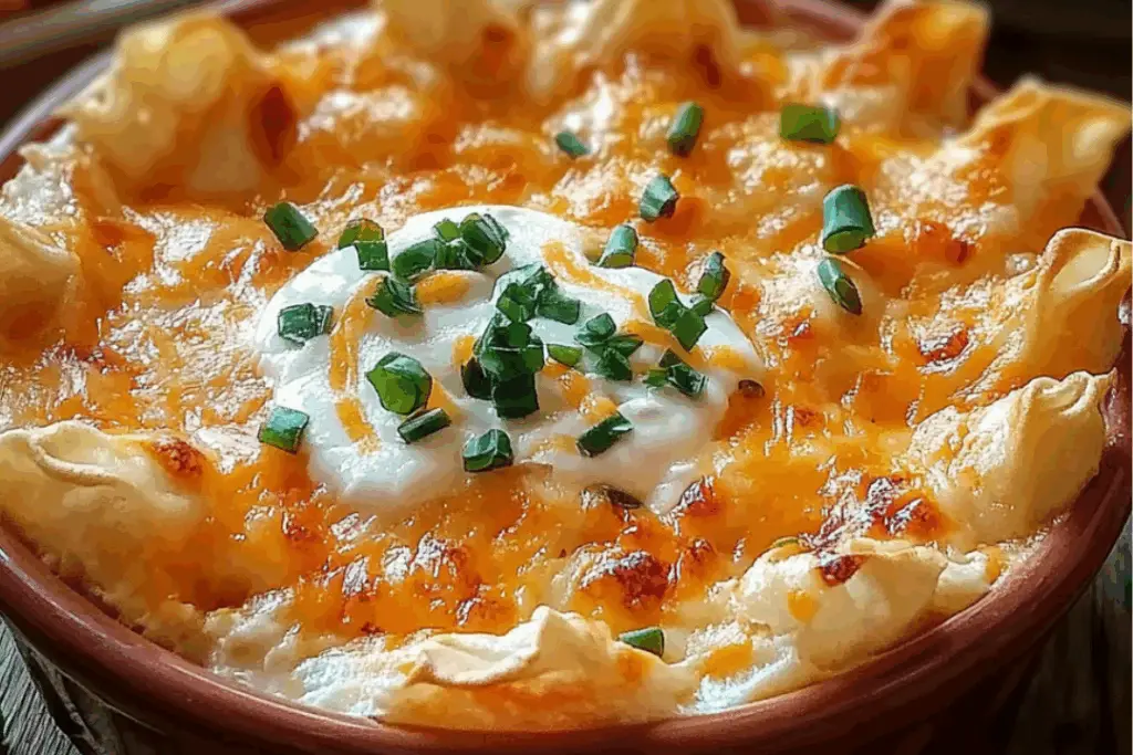 Hot & Bubbly Cheesy Crab Rangoon Dip Delight