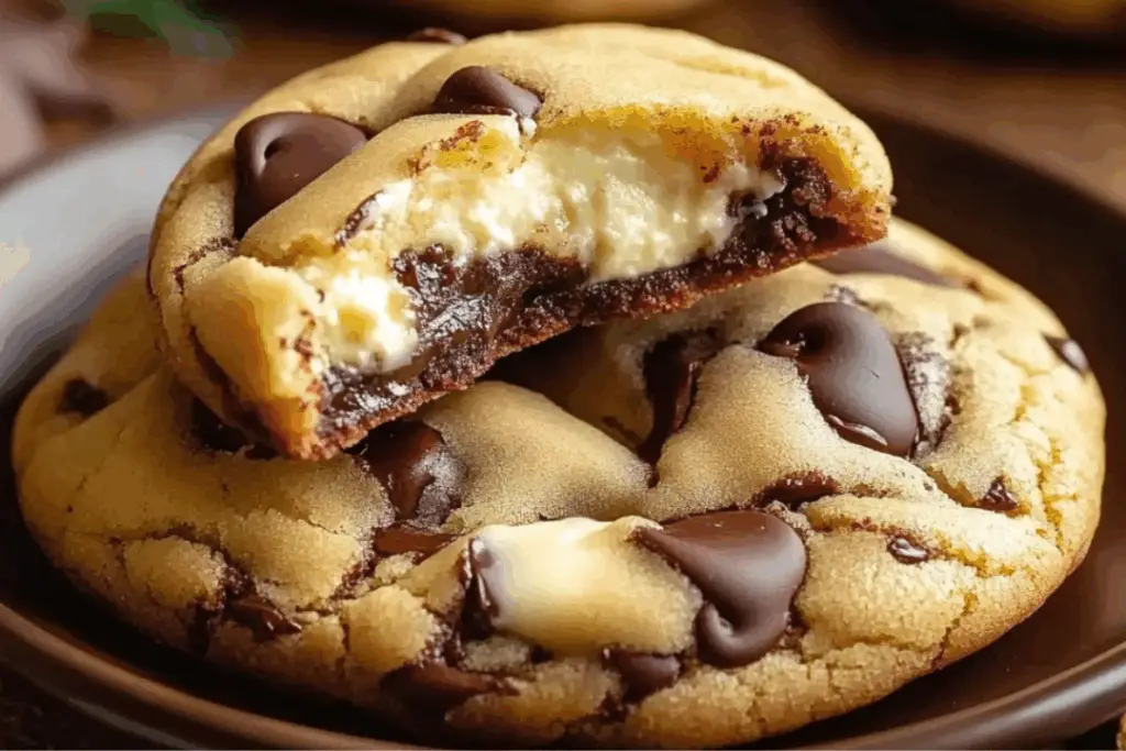 Cheesecake-Filled Chocolate Chip Cookies
