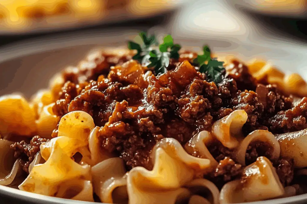 Homemade Bolognese Sauce with Gigli Pasta