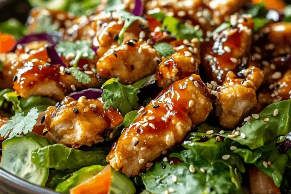 Crunchy Asian Sesame Chicken Salad
