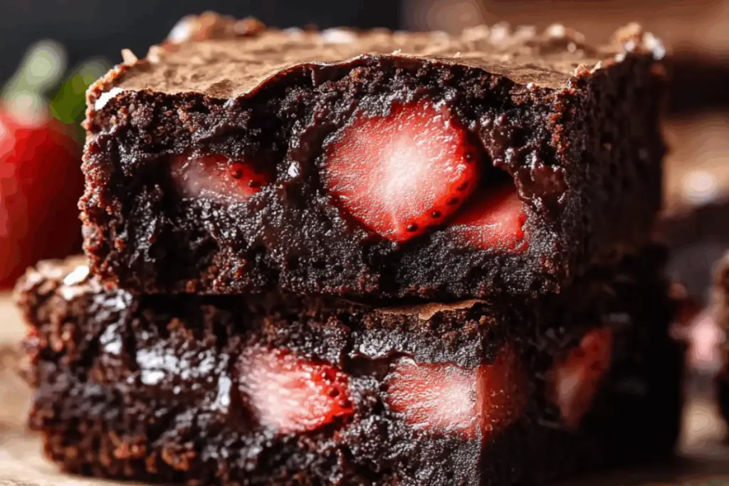 Chocolate Strawberry Brownies