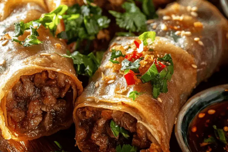 30-Minute Peanut Beef Rolls