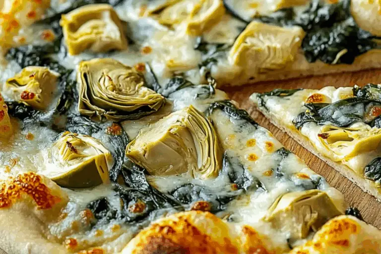 Creamy Spinach Artichoke Pizza Bliss