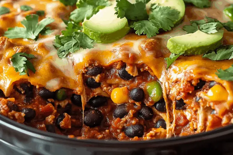 Vegetarian Black Bean Enchilada Casserole