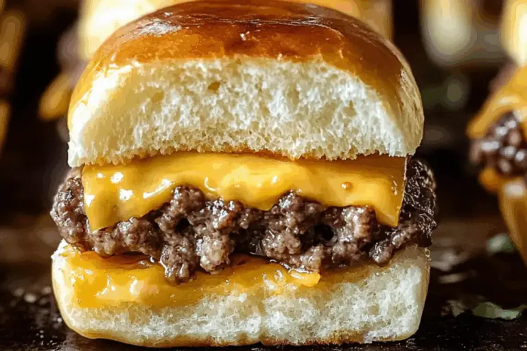 Hawaiian Roll Cheeseburger Sliders
