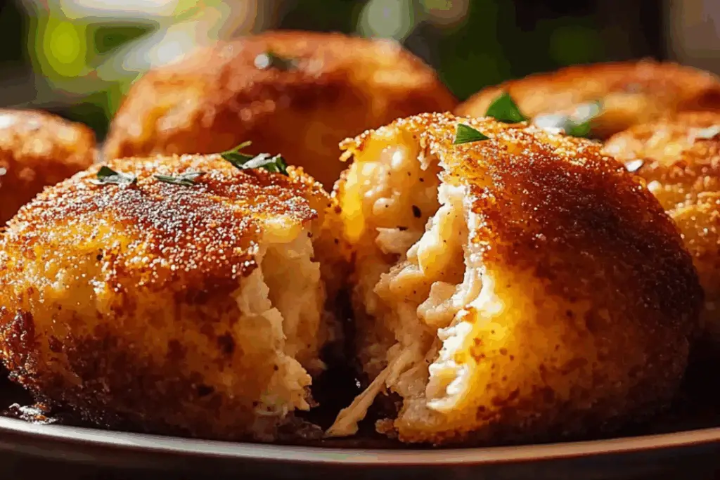 Crispy Potato Croquettes with Creamy Chicken Filling