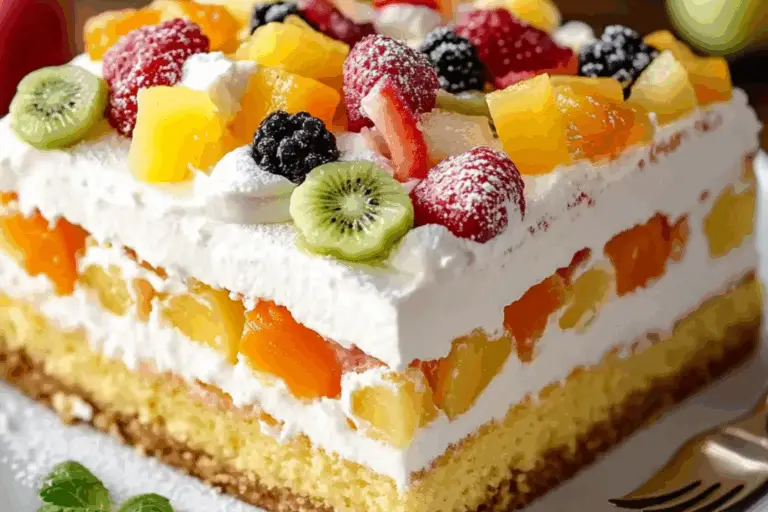 Best Tropical Layered Poke Cake