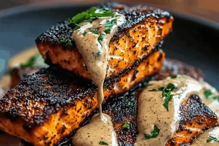 Blackened Salmon with Creamy Dijon Sauce: A Flavor Explosion You Can’t Miss
