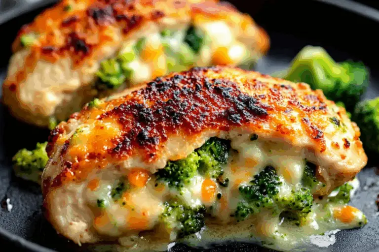 Broccoli and Cheese Stuffed Chicken Breast