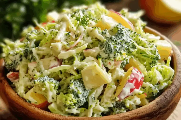 Creamy Crunchy Broccoli Apple Slaw