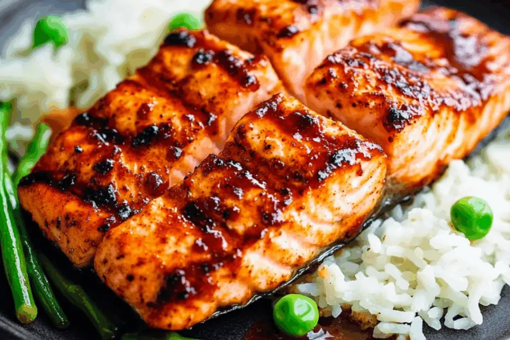 Smoky-Sweet BBQ Glazed Salmon Bake