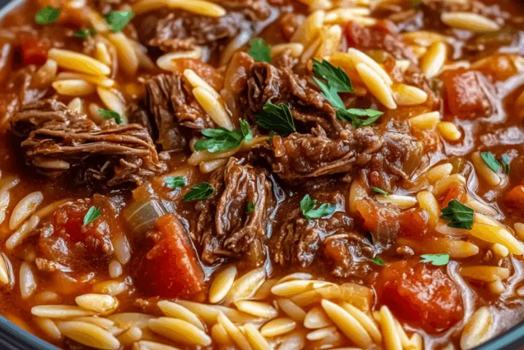 Giouvetsi (Greek Beef Stew with Orzo)
