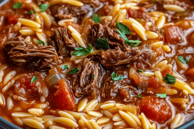 Giouvetsi (Greek Beef Stew with Orzo)
