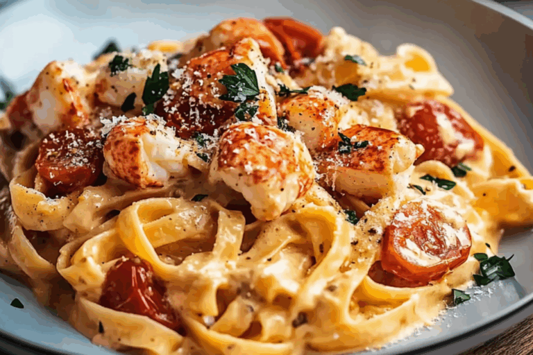 Creamy Tomato and Lobster Pasta