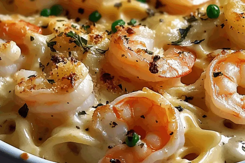 Shrimp & Crab Alfredo Bake