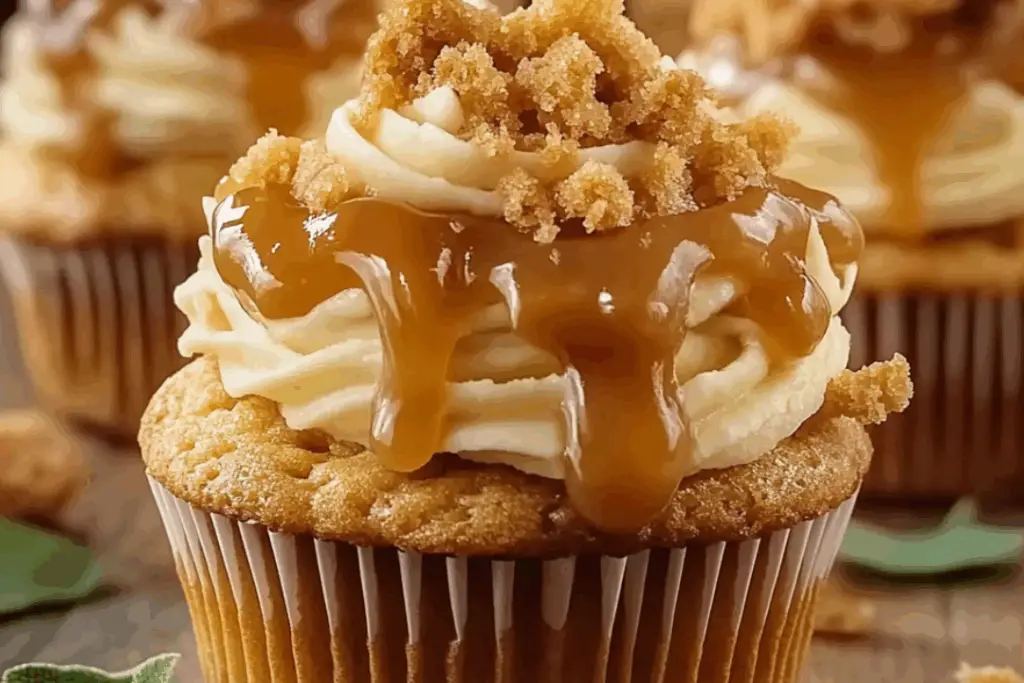 Churro Caramel Crunch Cupcakes