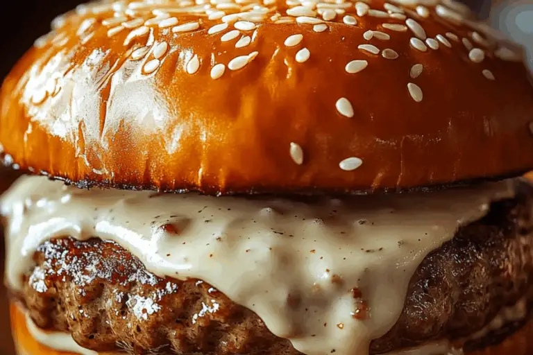 Garlic Overload Burgers with Creamy Garlic Burger Sauce