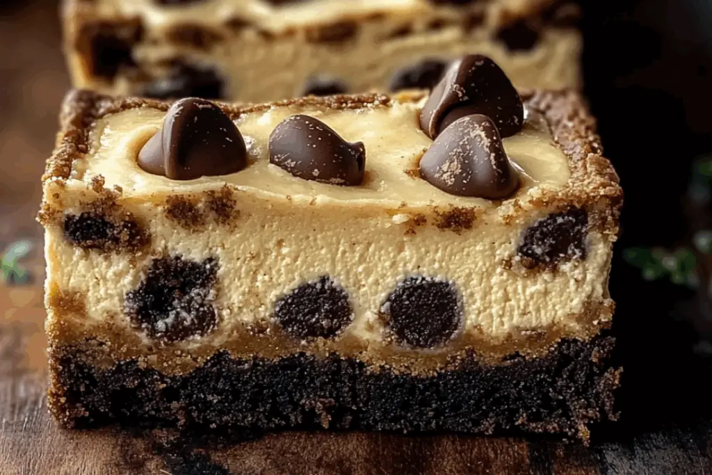 Brown Butter Chocolate Chip Cookie Cheesecake Bars