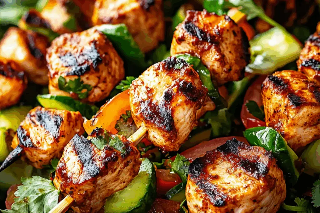 Zesty BBQ Chicken Skewer Salad: The Ultimate Summer Bowl of Joy