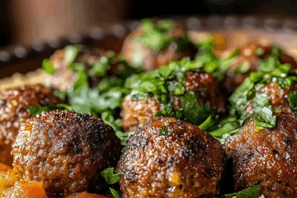 Moroccan-Spiced Meatball Tagine with Tomato Charm
