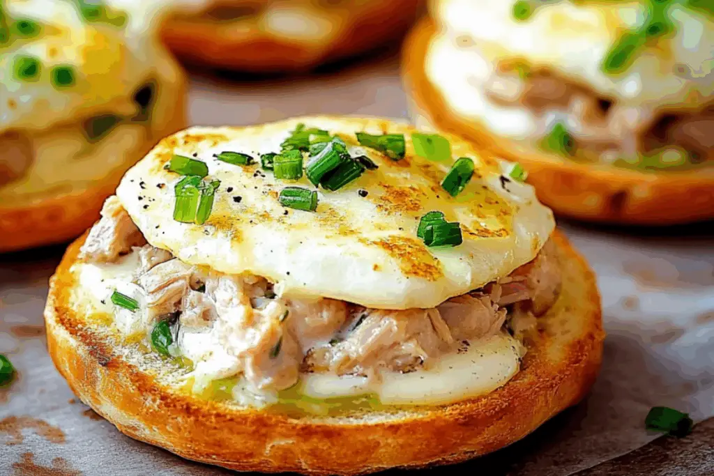 Toasty Tuna Melt Muffin Stacks