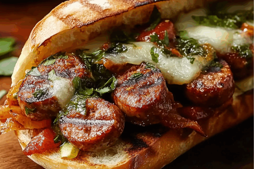 Toasted Tuscan Sausage Sandwich