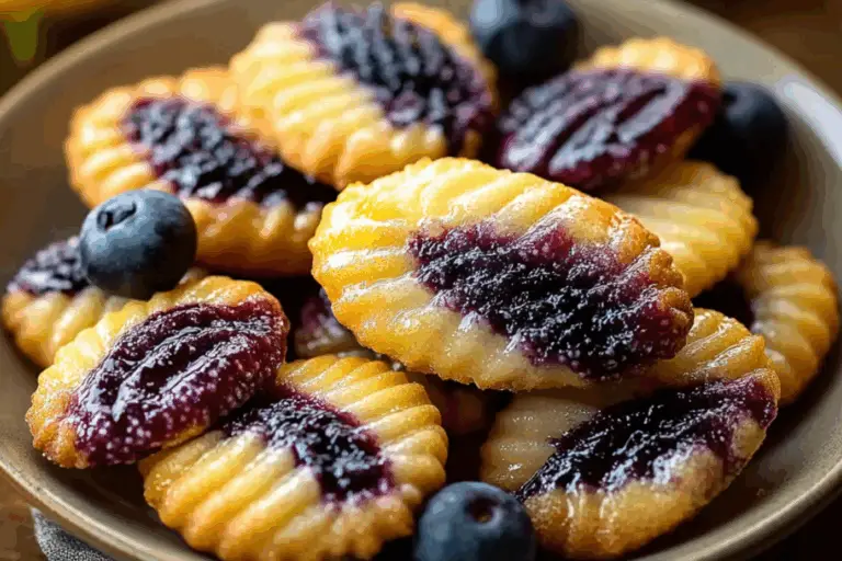 Blueberry Cherry Fruit Swirled Lemon Madeleines
