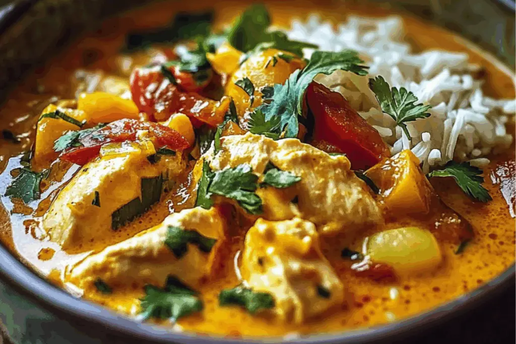 Simple Spicy Summer Coconut Chicken Curry