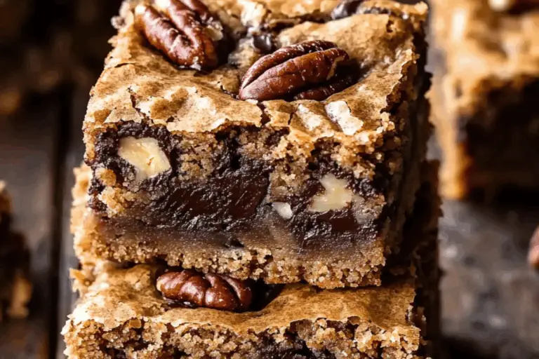 Brown Butter Bourbon Pecan Chocolate Chunk Blondies