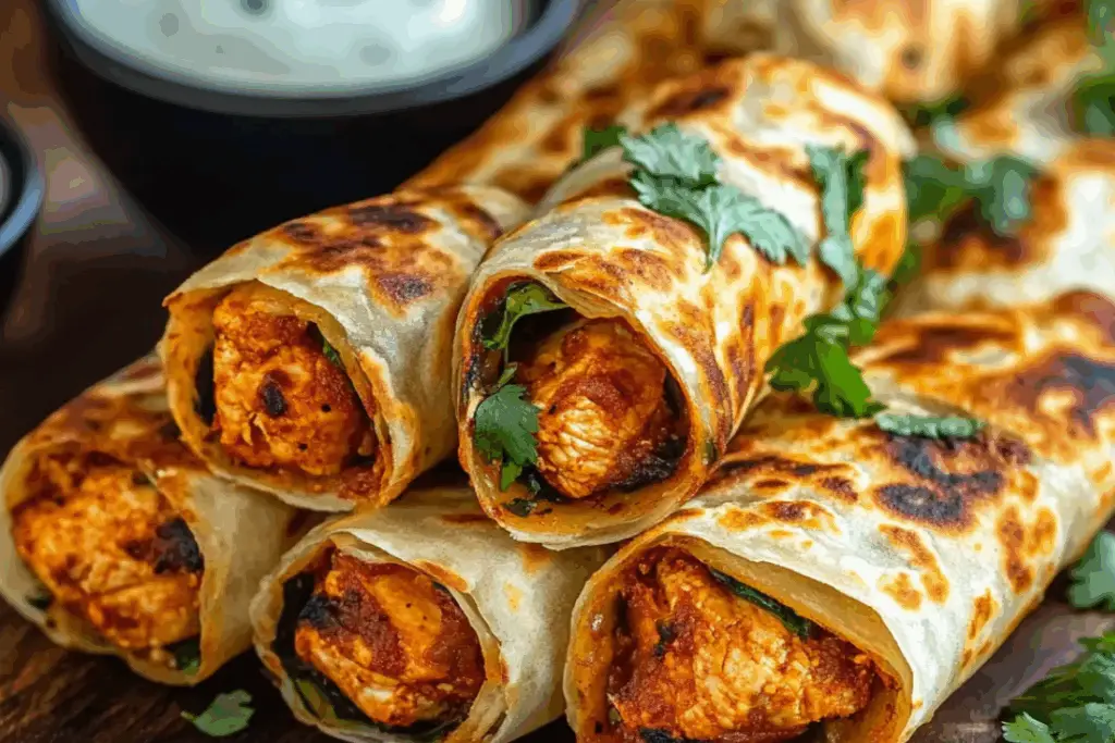 Chicken Tikka Paratha Rolls