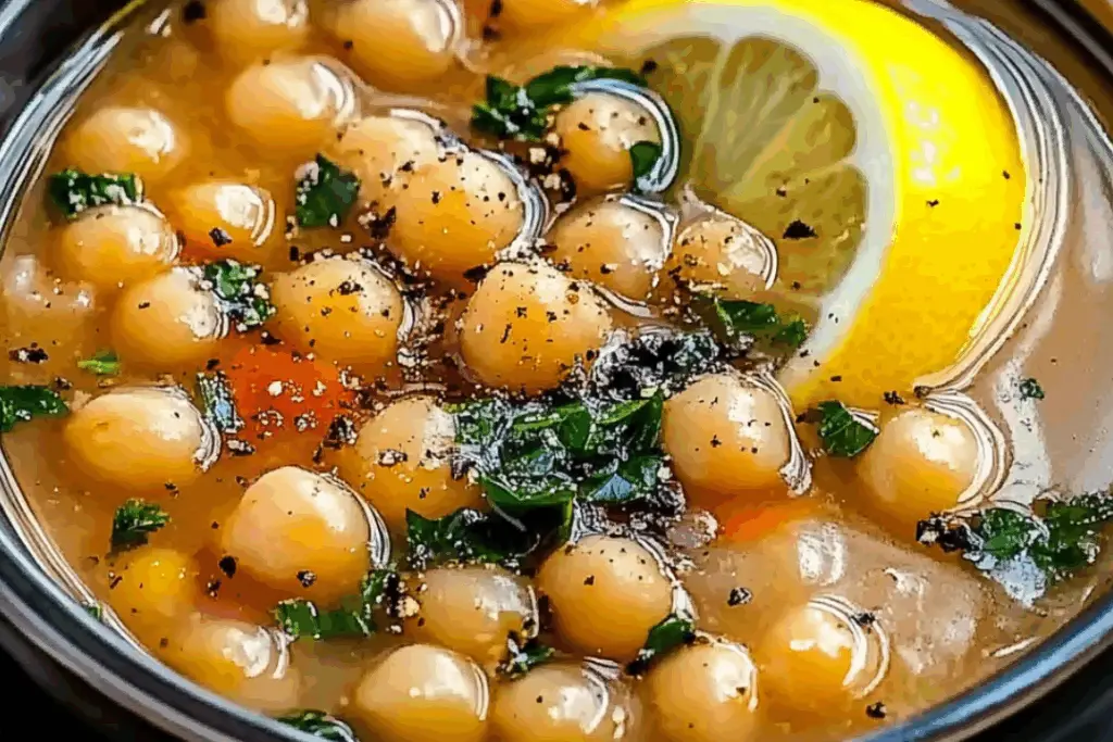 Mediterranean Sunshine Chickpea Soup