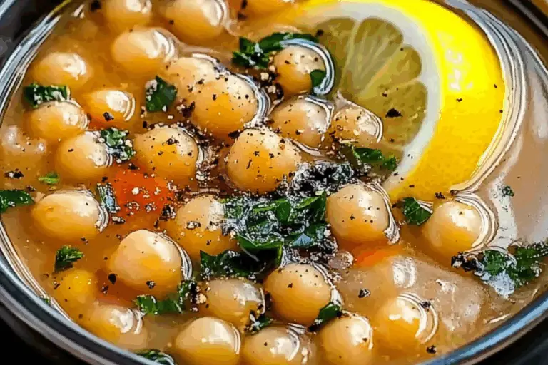 Mediterranean Sunshine Chickpea Soup